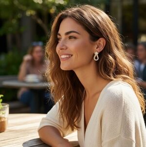 Swarovski Crystal Teardrop Earrings for Women Elegant Sparkling Drop Jewelry